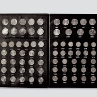 1955年-1992年分币大全定位册共七十二枚全