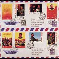 1969年上海寄瑞士航空封二件