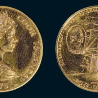 1975年库克岛100元金币