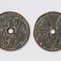 宋代婴戏图双面花钱（直径40mm）