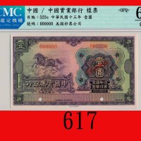 民国十三年中国实业银行一圆样票The National Industrial Bank of China, $1 Specimen, 1924. CMC OPQ 65全新