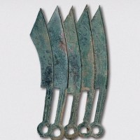 战国大型尖首刀一组五枚