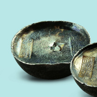 四川崇庆州十两银锭