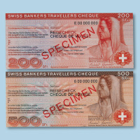 荷兰银行旅行支票样本六册