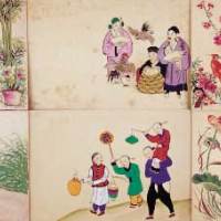 清代一、二次邮资明信片一组十件