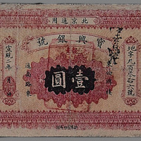 宣统二年（1910年）北洋石印局印宝兴银号北京通用壹圆一枚