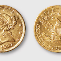 1907年美国金币5元