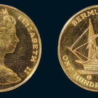 1977年百慕大100元金币