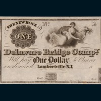 18XX年美国DelawareBridge银行1美元