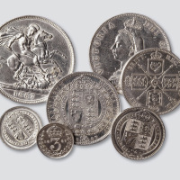 1887年英国马剑银币七枚全