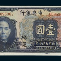 民国十五年（1926年）中央银行福建壹圆