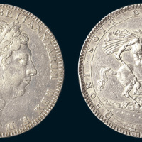 1819年英国乔治三世马剑1元银币