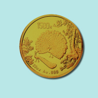 1993年孔雀开屏金质纪念币