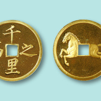 1990年上海造币厂制1/10盎司千里之马金章 完未流通