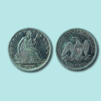1865年美国半圆银币