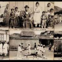 朝鲜早期摄影民俗明信片一组六十六