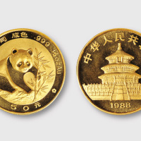 1988年1/2盎司熊猫金币50元