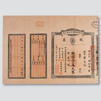 1924官督商办湖北石膏公司200股合计银元10000元股票一件