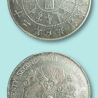 1896年清代光绪二十二年北洋机器局造银币壹元一枚