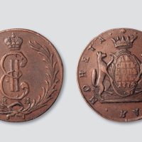 1774年西伯利亚厚重大型铜币
