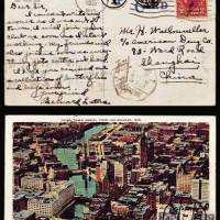 1931年美国寄上海欠资明信片