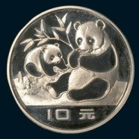 1983年、1984年、1985年一盎司熊猫银币各一枚