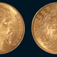 1855年法国拿破仑三世20法郎金币