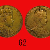 1902年英国爱德华七世加冕纪念铜章，直径 56mm，重 82克，带原盒。近未使用Official Copper Coronation Medal of Edward VII on 9 August 