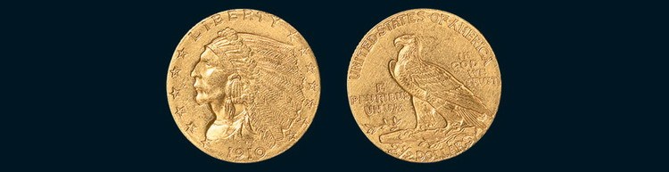 1910年美国2.5元金币