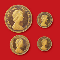 1980年英国乔治屠龙金币一组四枚