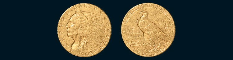 1908年美国2.5元金币