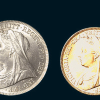 英国1899年金币、1900年银币各一枚