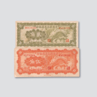 伍角各一枚