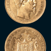 1855年法国50法郎金币