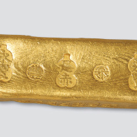 清末民初永丰金店足赤葫芦记十两金锭