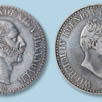 1834年、1844年德国银币各一枚