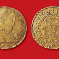 1810年西班牙费迪南德七世8Escudos金币