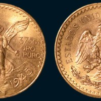 1945年墨西哥50PESOS金币