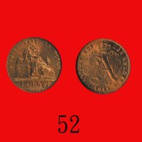 1912年比利时铜币 1仙Belgium: Copper 1 Cent, 1912, French Legend. NGC MS66RD
