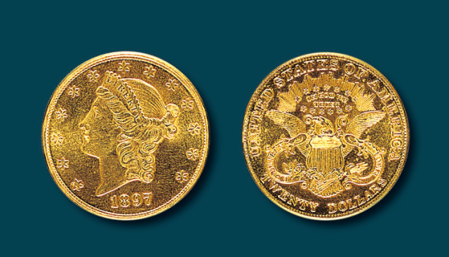 1897年美国金币一枚