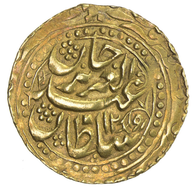 Lot 1089 SINKIANG: Ya39qub Beg， 1865-1877， AV tilla 403。64g41， Kashgar， AH1291//AH1291。 Cr-37。1。 A-M