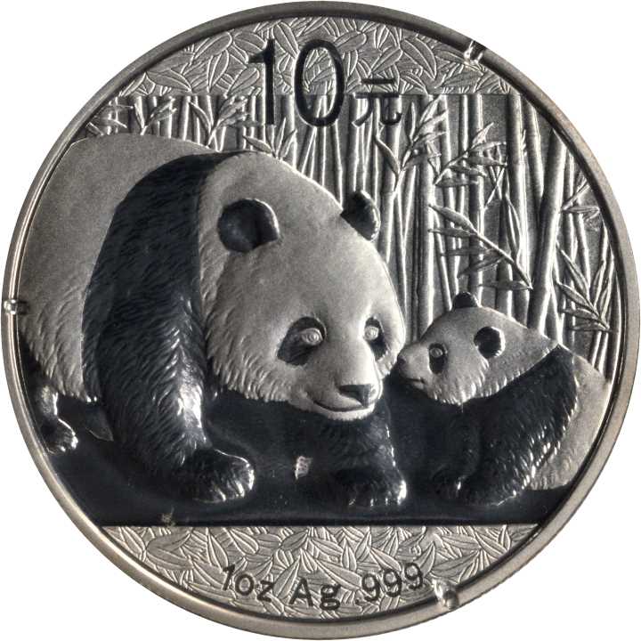 2011年熊猫纪念银币1盎司 完未流通
