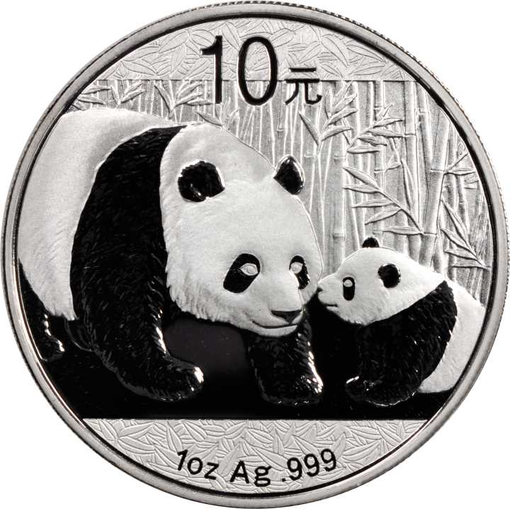 2011年熊猫纪念银币1盎司 完未流通