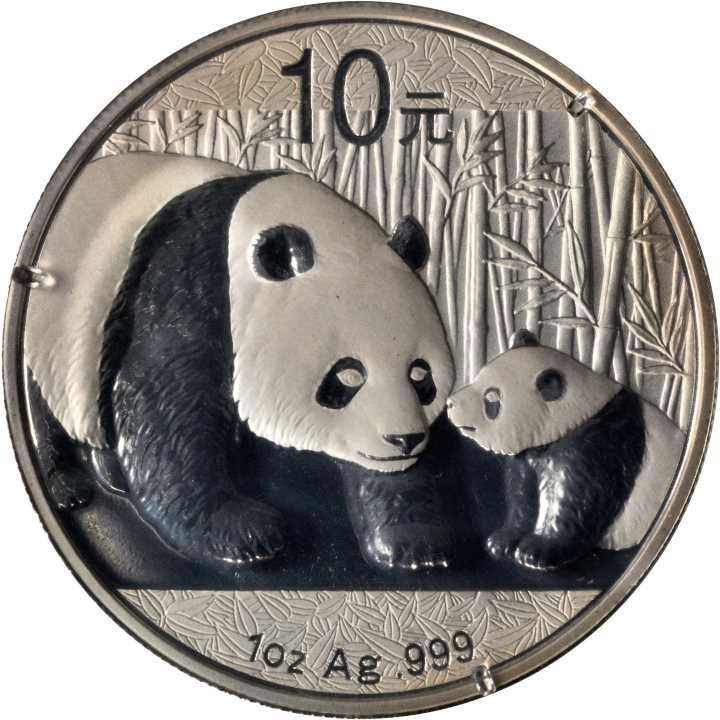 2011年熊猫纪念银币1盎司 完未流通