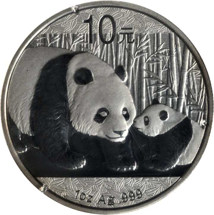 2011年熊猫纪念银币1盎司 完未流通