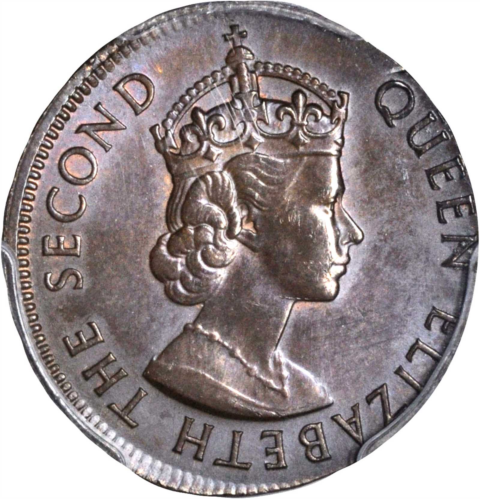 1973年香港半圆。PCGS MS-63 BN Secure Holder.
