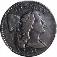 1794 Liberty Cap Cent. S-30. Rarity-1. Head of 1794. VF-25 (PCGS).