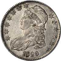 1829 Capped Bust Half Dollar. O-115. Rarity-1. Small Letters. AU-50 (PCGS).