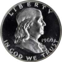 1960 Franklin Half Dollar. Proof-68 Ultra Cameo (NGC). CAC.