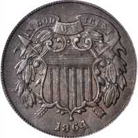 Lot of (4) Two-Cent Pieces. (ANACS).